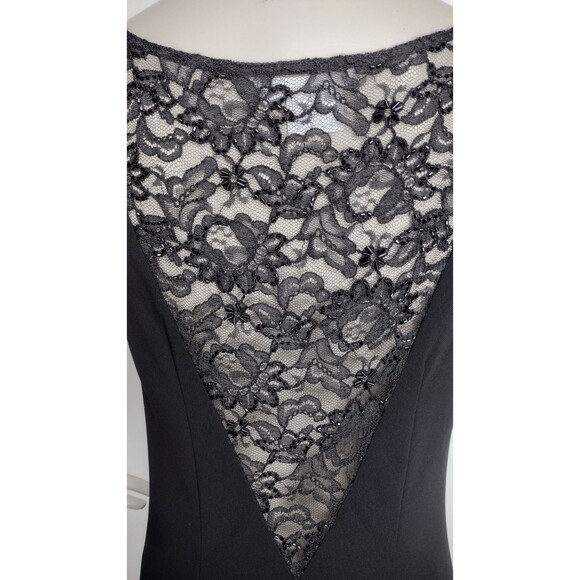 VTG 90's Y2K Maggie London Sleeveless Black Bias Maxi Dress Rear Lace Detailing - Picture 7 of 8